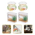 thumbnail image 4 of Shisuyan 4 Pcs Petits Jouets Bols à Poissons Bol à Poissons en Verre Bol à Poissons Rouges pour 1:12 Micro Paysage Déco de Micro Maison, 4 of 9