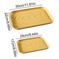 thumbnail image 3 of PLJFXXMSmall Serving Tray 1 Pack Reusable Plastic Serving Platters for Cookie, Appetizer, Charcuterie, Snack, Dessert, Platter Set Party Food Display (Light Brown), 3 of 4