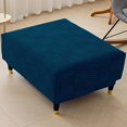 thumbnail image 2 of SHILIU-Square Jacquard Ottoman Covers Ottoman Slipcovers Folding Storage Stool Protector Elastic Bottom Stretch Jacquard Fabric (Jacquard Navy,X-Large), 2 of 4