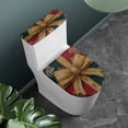 thumbnail image 2 of HELLHERO Bow Pattern Design Universal Toilet Lid Cover & Stretch Fit Adjustable Soft with 2-Piece Toilet Seat Cover Set, 2 of 7