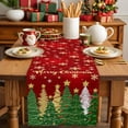 thumbnail image 5 of Christmas Table Runner, Merry Christmas Cotton Linen Dresser Scarves Holiday Table Decor for Home,Kitchen,Dining Room,Indoor,Outdoor,13X120 Inches Extra Long, Gold Star Xmas Tree Snowflakes, 5 of 8