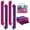 Purple&Red, variant on 40pcs Heatless Spiral Hair Curlers for Long Hair - Heatless Curls Overnight 22inch Magic Hair Rollers No Heat Curlers for Women Kids