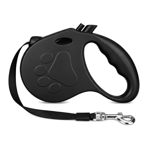 Retractable Dog Leash 16ft, Heavy-Duty Nylon Tape for Small Dogs Up to 77lbs, Ergonomic Non-Slip Handle with Quick Pause & Lock for Daily Walks, Jogging & Hiking