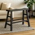 thumbnail image 7 of Rena Counter Height Bench- 33 Inch Rustic Black Mahogany Wood Frame, 7 of 7