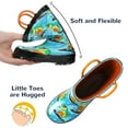 thumbnail image 4 of Landchief Toddler Rain Boots, Kids Rain Boots Waterproof Rubber Boots for Girls and Boys with Fun Patterns and Easy-On Handles, Size 3, Skateboard Croc, 4 of 7