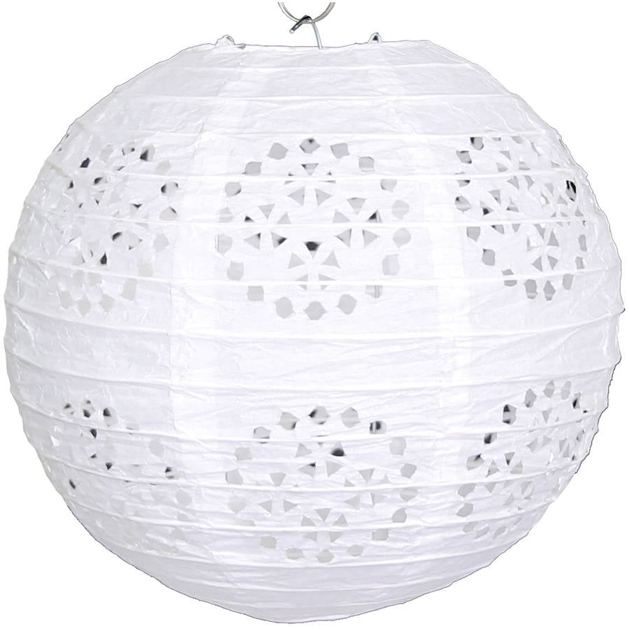 Lace Paper Lantern White, Set of 3