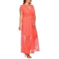 thumbnail image 3 of Ella Samani Women's Plus Size Lace Wrap Maxi Dress with Tie Waist, 3 of 4