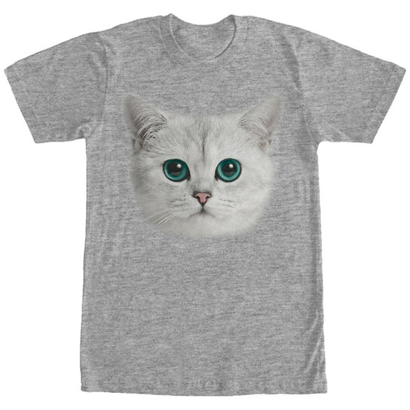 Men's Lost Gods Cat Stare  Graphic Tee Athletic Heather Large