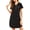 Black, variant on Richie House Women's Nightgown Plain Button Front Short Sleeve PJ Nightdress RHW2903-A-S