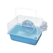 Milisten Hamster Cage Pet House Blue Iron Wire PP 1Pack for Outdoor Travel