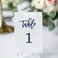 thumbnail image 2 of Tumbalina Navy Wedding Table Numbers (Color Options Available), 4x6 Modern Calligraphy Foil Design, Double Sided, Numbers 1-25 (Navy), 2 of 7