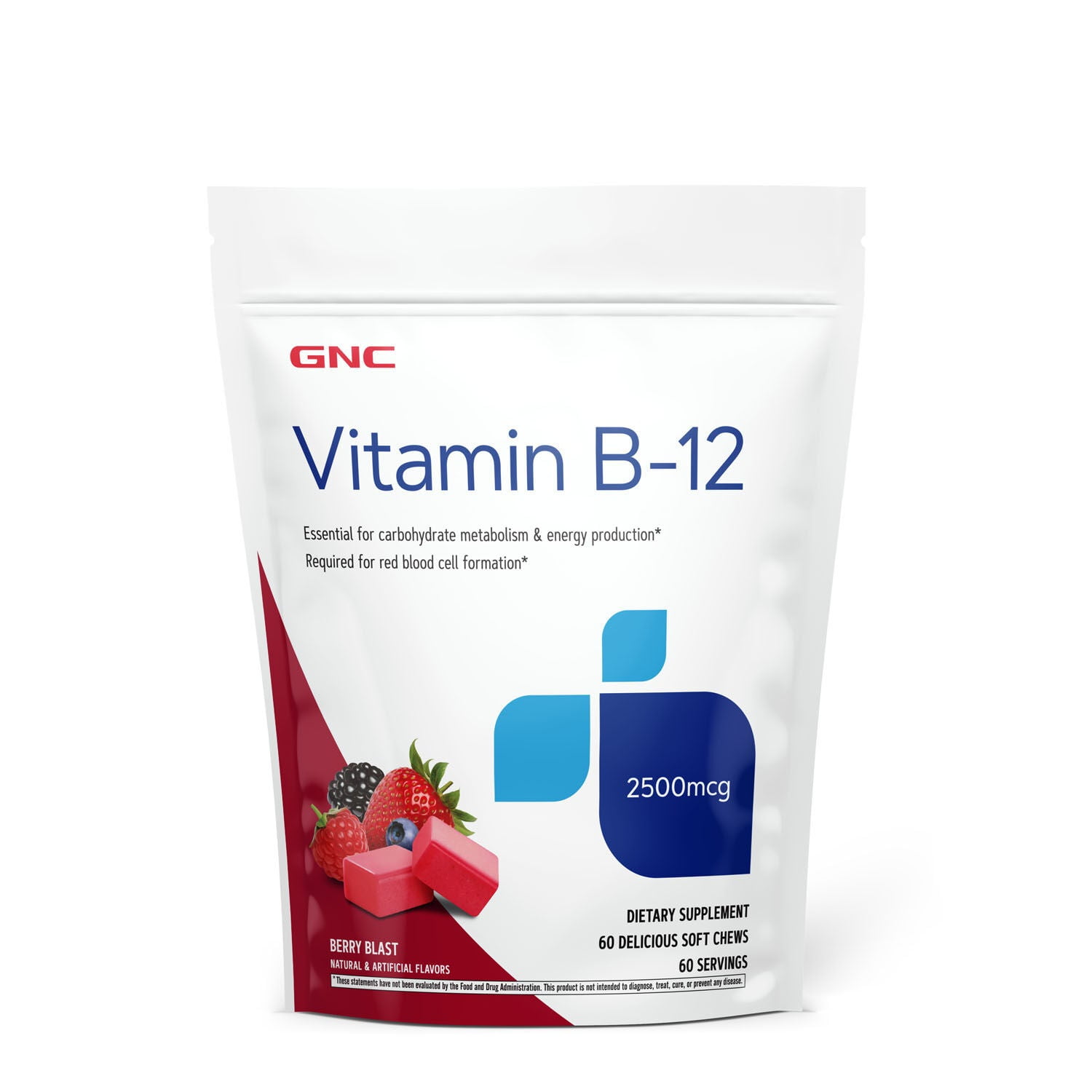 GNC, Vitamin B-12 Supplement, 1500mcg, 90 Capsules Supports Energy