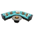 thumbnail image 2 of TK Classics Barbados Wicker 6 Piece Patio Conversation Set with Fire Pit Table and 2 Sets of Cushion Covers, 2 of 2