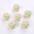 thumbnail image 3 of Flmtop Cat Exercise Toy Plush Handmade Soft Training Ball Interactive Play Pet Supply Pink & Green, 3 of 8