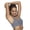Grey, variant on Sports Bra with Phone Pocket High Impact Running Yoga Workout Bra Padded Wireless Polyester Red Size S Back Pocket Design for Women