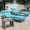 Blue, variant on Danrelax Long Reclining Chair Lounge Set of 3, Modern Adjustable Backrest & Side Table, Blue