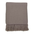 thumbnail image 2 of Saro Lifestyle Classic Waffle Weave Tassel Trim Throw Ivory Woven, 2 of 2