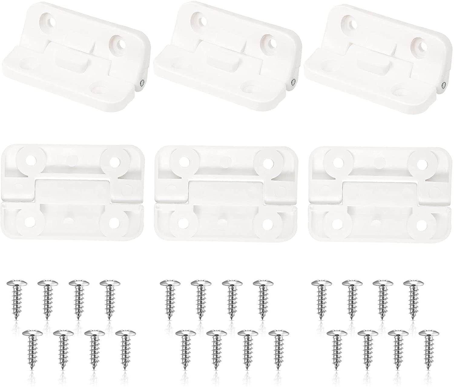 6 Pieces Igloo Cooler Plastic Hinges Cooler Replacement Hinges with 24