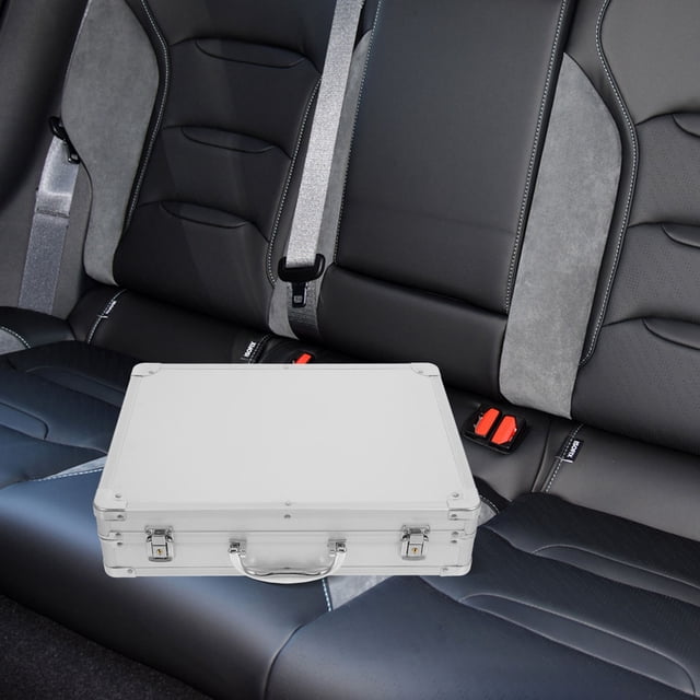 AURARMLET Caja De Documentos Segura De Aluminio Con Antigolpes Y Gran Capacidad Para Herramientas