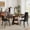 WalnutGray4Pcs, variant on Katboc 43.3-59" MDF Extendable Round Dining Table Set with et of 4/6 Faux Leather Dining Chairs,Storage Shelf for Kitchen, Dining Room, Living Room