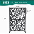 thumbnail image 1 of EastVita 1PC Metal Privacy Screen Outdoor, Freestanding Decorative Divider with Rust-Resistant Coating, Flower, 1 of 8