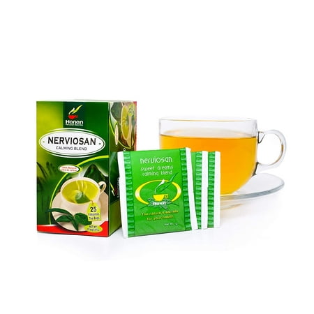 Hanan Peruvian Secrets Nerviosan Herbal Tea | 100% Natural Calming Blend | 25 Tea Bags | Naturally Aids in Relieving Occasional Stress and Tension | Safely Promotes Relaxation - 1 Pack