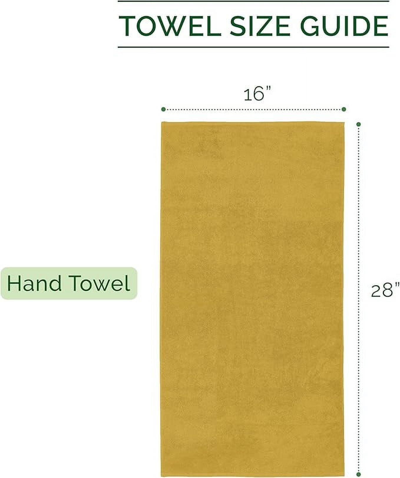 Elegant Comfort Turkish Cotton Hand Towel Set, 4-Pack, 16" x 28", Highly Absorbent - Soft Bathroom Towels, Gold