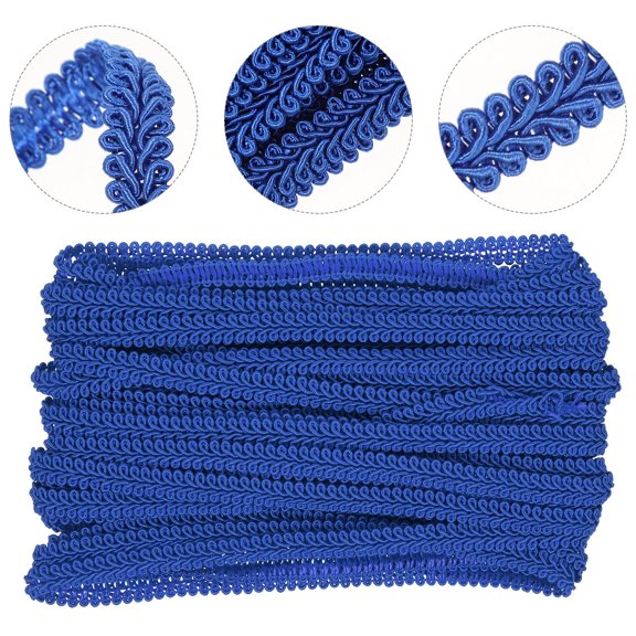 FUEENIRVA Blue Lace Fringe Trim for DIY Curtain and Sofa Decoration Sewing Crafts