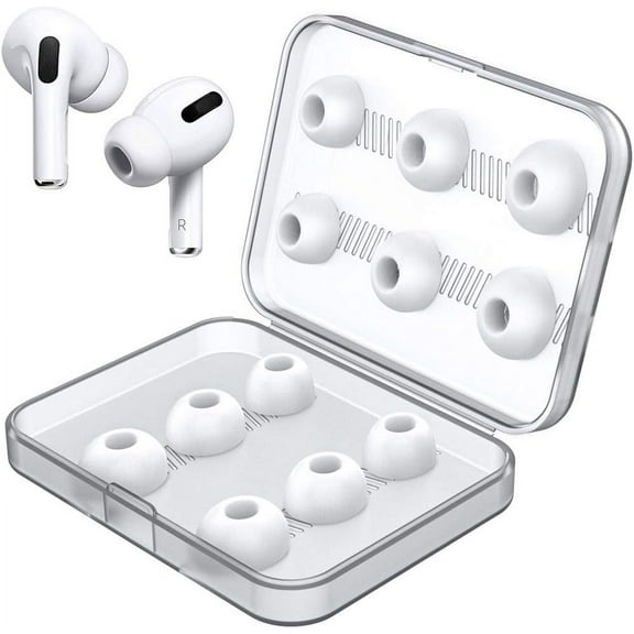 12 Pieces Replacement Ear Tips for AirPods Pro / AirPods Pro 2 Silicon Ear Buds Tips with Portable Storage Box (S/M/L) (6 Pairs)