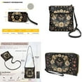 thumbnail image 5 of ZUXONGSY Butterfly Daisy Flower Moon Print PU Leather Hobo Bag and Matching Wallet Set for Women, Stylish Crossbody Purse with Adjustable Strap, Ideal for Travel & Casual Use, 5 of 5