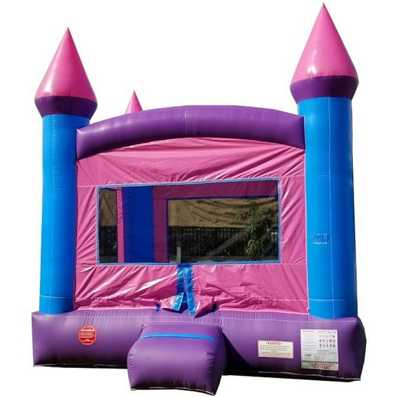 Pogo Crossover Inflatable Bounce House, Classic Pink Jumper (No Blower)