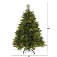 thumbnail image 2 of Nearly Natural 4ft. North Carolina Mixed Pine Artificial Christmas Tree with 130 Warm White LED Lights, 2 of 5