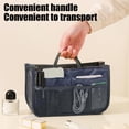 thumbnail image 4 of Bolsa Organizadora de Viaje con Doble Cremallera, Bolsillos de Malla Transparente y Diseño Multicompartimento: Bolsa de Almacenamiento Plegable de Poliéster para Cosméticos, Artículos de Aseo, Papele, 4 of 6