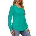 thumbnail image 5 of Fantaslook Pleated Blouses for Women Dressy Casual Long Sleeve Shirts Fall Tunic Tops, 5 of 10