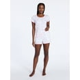 thumbnail image 3 of Joyspun Women's Lightweight Short Sleeve Sleep Tee and Shorts Set, 2-Piece, Sizes XS-3X, 3 of 6
