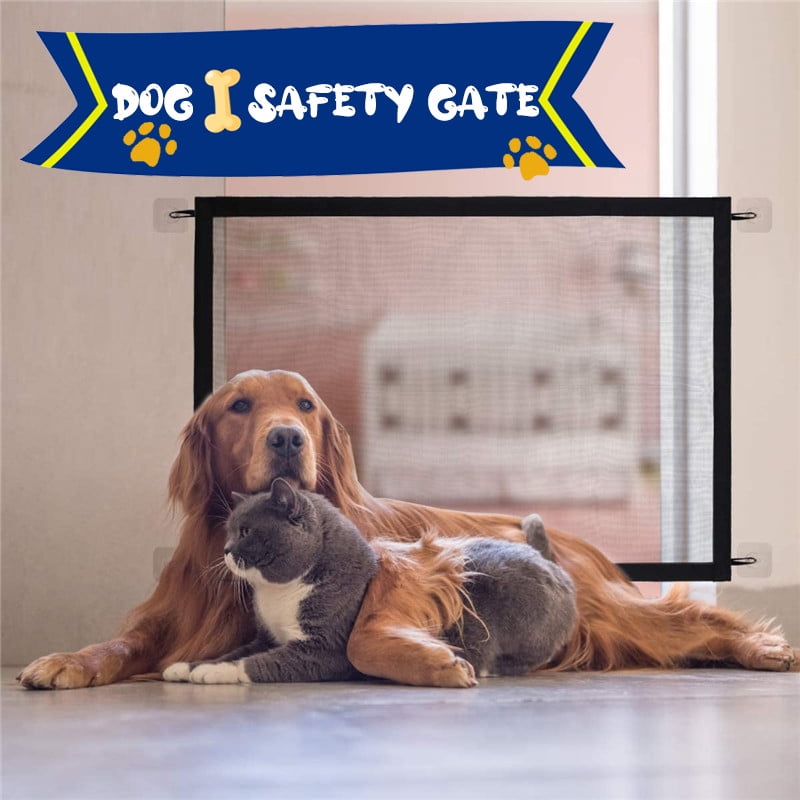 Elegant Choise Portable Pet Safety Gate, Mesh Fence, Install Anywhere