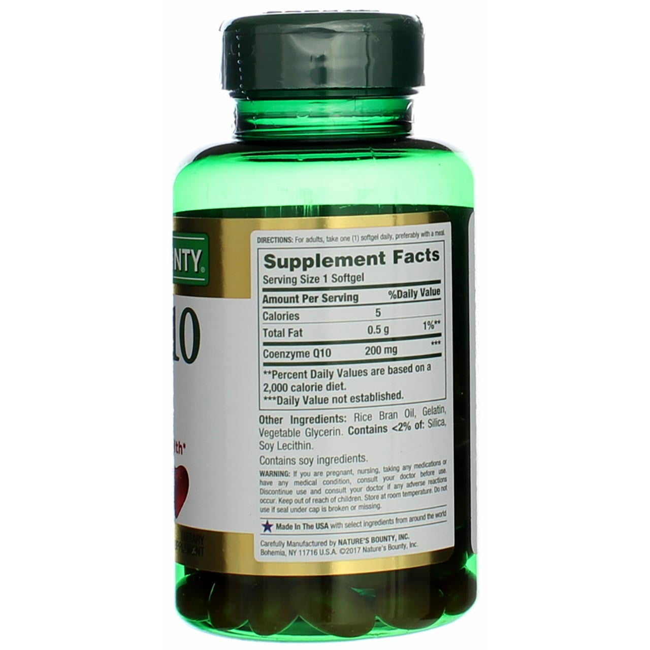 Nature's Bounty Heart Health Co Q10 Rapid Release Softgels, 200 mg, 80 Ct