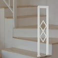 thumbnail image 3 of U-Shaped Stair Handrail, Diamond Shaped Decorative Stair Railing 7.87*33.46in, 3 of 15