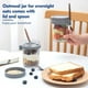 thumbnail image 3 of 2 Glass Overnight Oats Jars With Lids And Spoons For Milk, Cereal, Fruit Storage Mason Overnight Oats Jars (350ml), 3 of 4