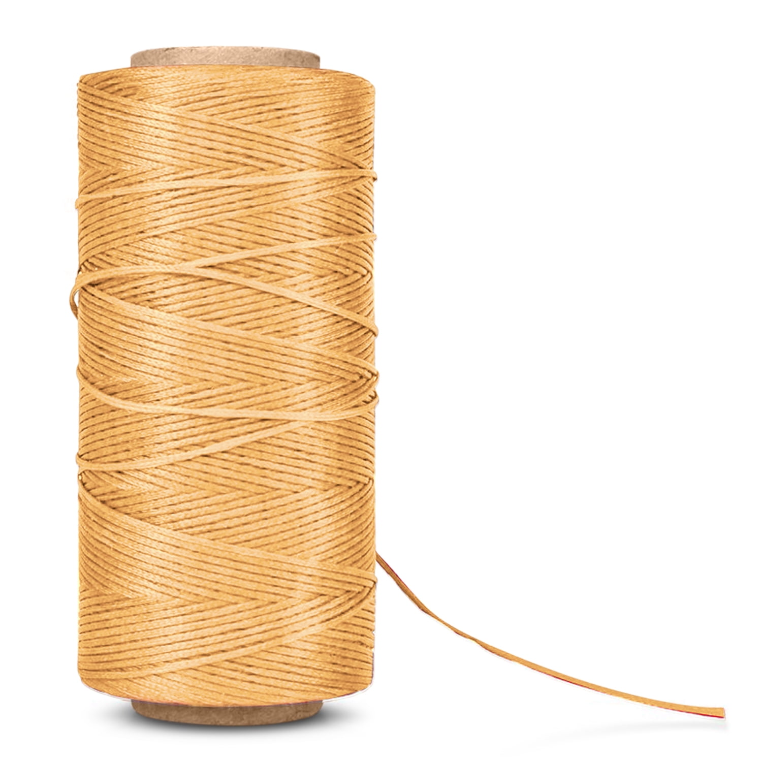 1 Roll 50 Meters 150D Waxed Thread Cord Leather Sewing Cord for Leather Hand Sewing Stitching Handcrafts 1 mm in Diameter Khaki