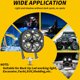 thumbnail image 4 of 1pc 40W 3 Channel LED Work Light, Square Spotlight, 6500K LED Driving Light para 9-80V Car Truck Off Road ATV SUV, 4 of 5