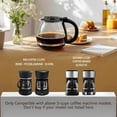 thumbnail image 2 of 5 Cup Replacement Coffee Carafe, Fits Mr Coffee 5-cups Coffee Machines Model BVMC-PC05BL2, BVMC-SC05BL, Compatible with Gourmia GCM3510 5cups Coffee Maker, Black handle, 2 of 3