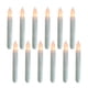 thumbnail image 1 of 12 velas LED delgadas sin llama parpadeantes para decoración del hogar, bodas, sin batería, luz blanca cálida., 1 of 7