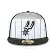 thumbnail image 2 of Men's New Era  White/Black San Antonio Spurs 2025 NBA Tip Off Split Panel 59FIFTY Fitted Hat, 2 of 5
