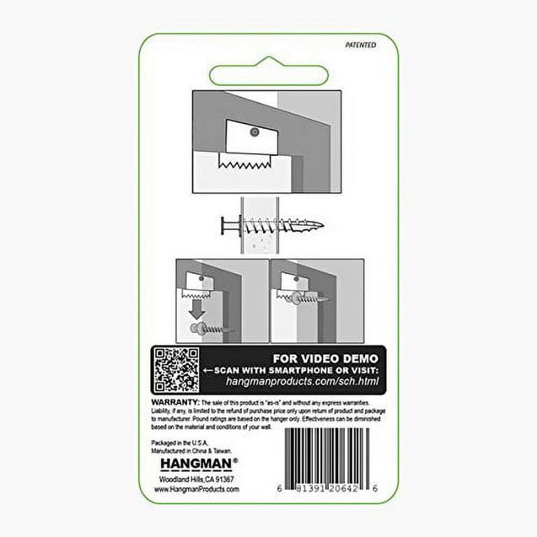 Hangman Silver Canvas Hanger 30 lb Hangman Silver Canvas Hanger 30 lb