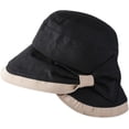 thumbnail image 3 of CoCopeaunts Women Bucket Hat with Bow Tie Wide Large Brim Sun Cap Outdoor Fisherman Hat UV Proof Sun Protection Bucket Cap, 3 of 8