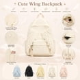 thumbnail image 4 of Angel Wing Backpack, Cute Kawaii Backpack with 3D Quilted Wings, Lightweight Aesthetic Daypack with Pockets, 4 of 7
