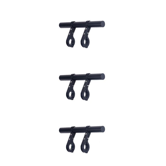 fastboy Rallonge de Guidon de Vélo avec Doubles Pinces Support de Téléphone Universel Extérieur Alliage d'Aluminium Noir 3Ensemble