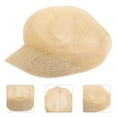 thumbnail image 4 of Howish Straw Hat Women's Straw Newsboy Cap Bakerboy Beret Visor Summer Hat(11.02"X8.27"X4.33"), 4 of 8