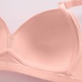 thumbnail image 4 of Puntoco Sujetadores sin aros para mujer Sujetadores de uso diario transpirables con botones en el medio y estampados sin aros de acero para mujer, 4 of 5